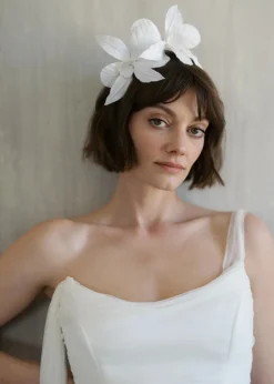 Orchid Vine Headband in Cream