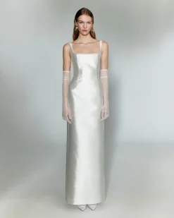 Organza Peekaboo Silk Mikado Gown | STYLE 111