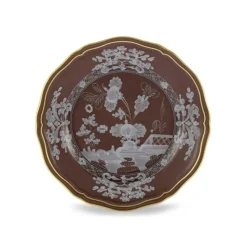 Oriente Italiano Antico Doccia Flat Bread Plate in Castagna