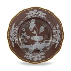 Oriente Italiano Antico Doccia Soup Plate in Castagna