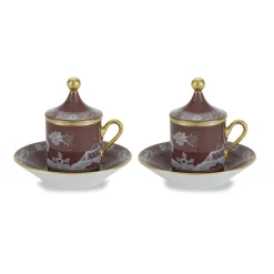 Oriente Italiano Coffee Set in Castagna