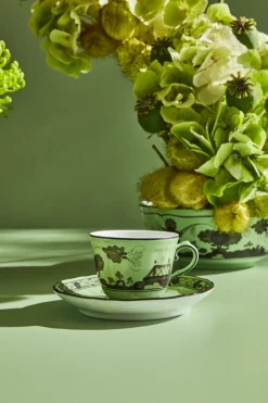 Oriente Italiano Coffee Saucer in Malachite