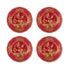 Oriente Italiano Dessert Plates in Rubrum, Set of 4