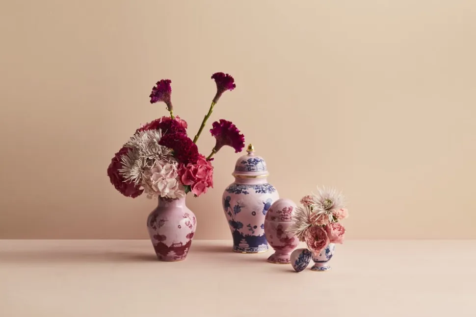 Oriente Italiano Large Potiche Vase With Cover in Bario