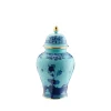Oriente Italiano Potiche Vase With Cover in Iris