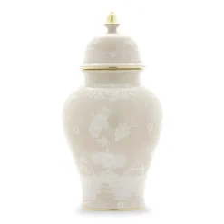 Oriente Italiano Potiche Vase With Cover in Meringa