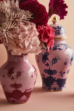 Oriente Italiano Potiche Vase With Cover in Pervinca