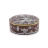 Oriente Italiano Round Box With Cover in Castagna