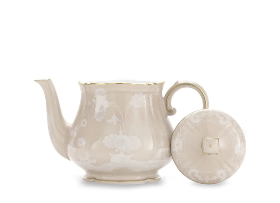 Oriente Italiano Teapot With Cover For 6 in Meringa
