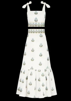 OTM Exclusive: Begum Set in Off-White & Blue