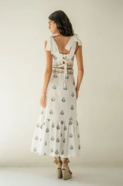 OTM Exclusive: Begum Set in Off-White & Blue