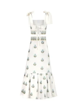 OTM Exclusive: Begum Set in Off-White & Blue