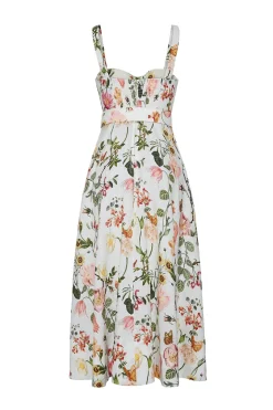 OTM Exclusive: Calypso Dress in White Stems