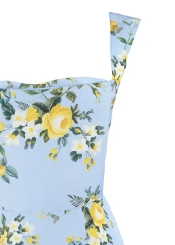 OTM Exclusive: Dress in Blue & Yellow Floral