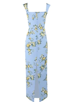 OTM Exclusive: Dress in Blue & Yellow Floral