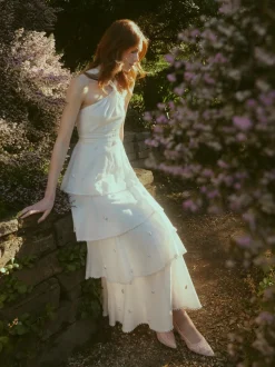 OTM Exclusive: Emma Dress in Pearly White