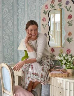 OTM Exclusive: Fleur Home x Riley Sheehey Primrose Print Mirror