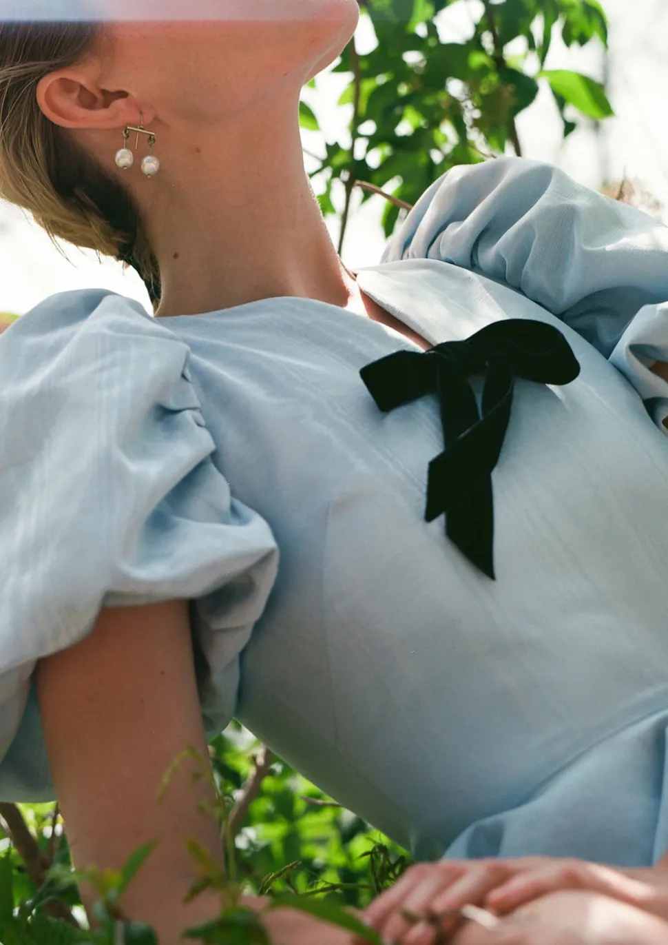 OTM Exclusive: Freddie Blouse in Blue Moire