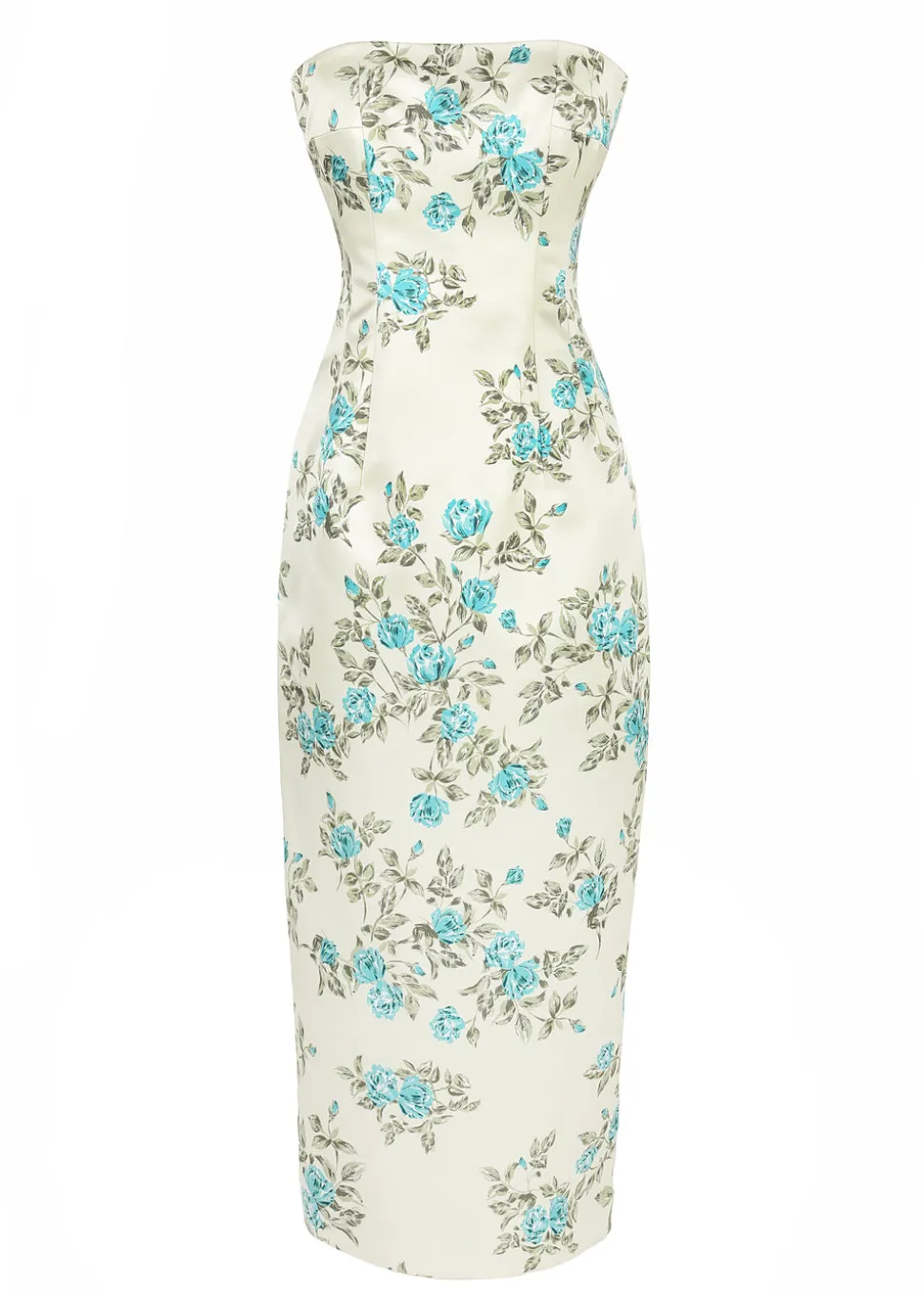 OTM Exclusive: Leila Floral Dress in Blue Turquoise