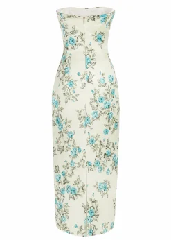 OTM Exclusive: Leila Floral Dress in Blue Turquoise