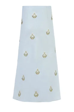 OTM Exclusive: Mina Skirt in Baby Blue & Ivory