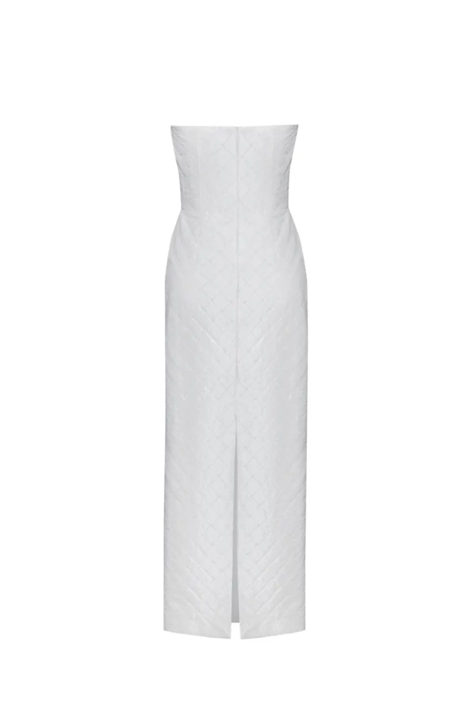 OTM Exclusive: Olivia White Silk Dress with Floral Crystal Embroidery