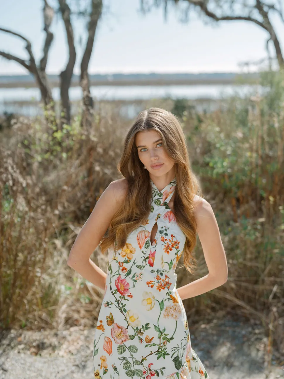 OTM Exclusive: Perla Dress in White Stems
