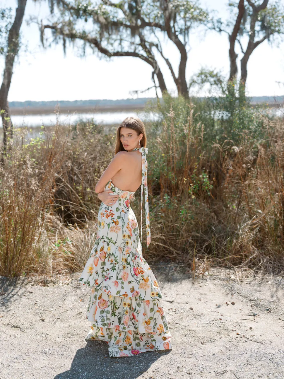 OTM Exclusive: Perla Dress in White Stems