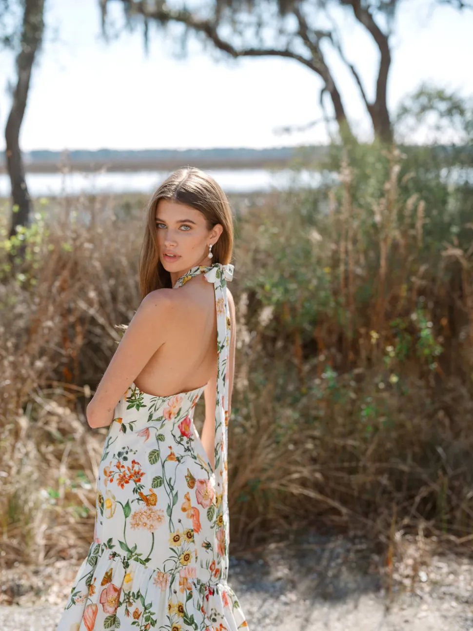 OTM Exclusive: Perla Dress in White Stems
