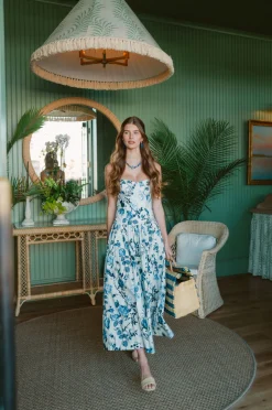 OTM Exclusive: Santiago Dress in Blue Stems
