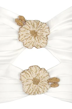 OTM Exclusive: Silk Rosa Cut Out Top in Ivory