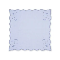 OTM Exclusive: The Astral Linen Napkin in Ice Blue and Ice Blue Embroidery
