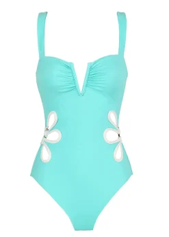 OTM Exclusive: The Flora One-Piece In Mint & White