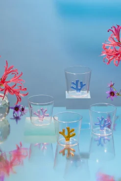 OTM Exclusive: Whimsical Tumbler Glasses in Blue, Set of 4