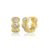 Oval Nesting Gem Huggy Hoops