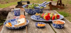 Oval Platter in Cobalt Swirl