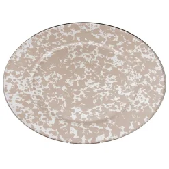 Oval Platter in Taupe Swirl