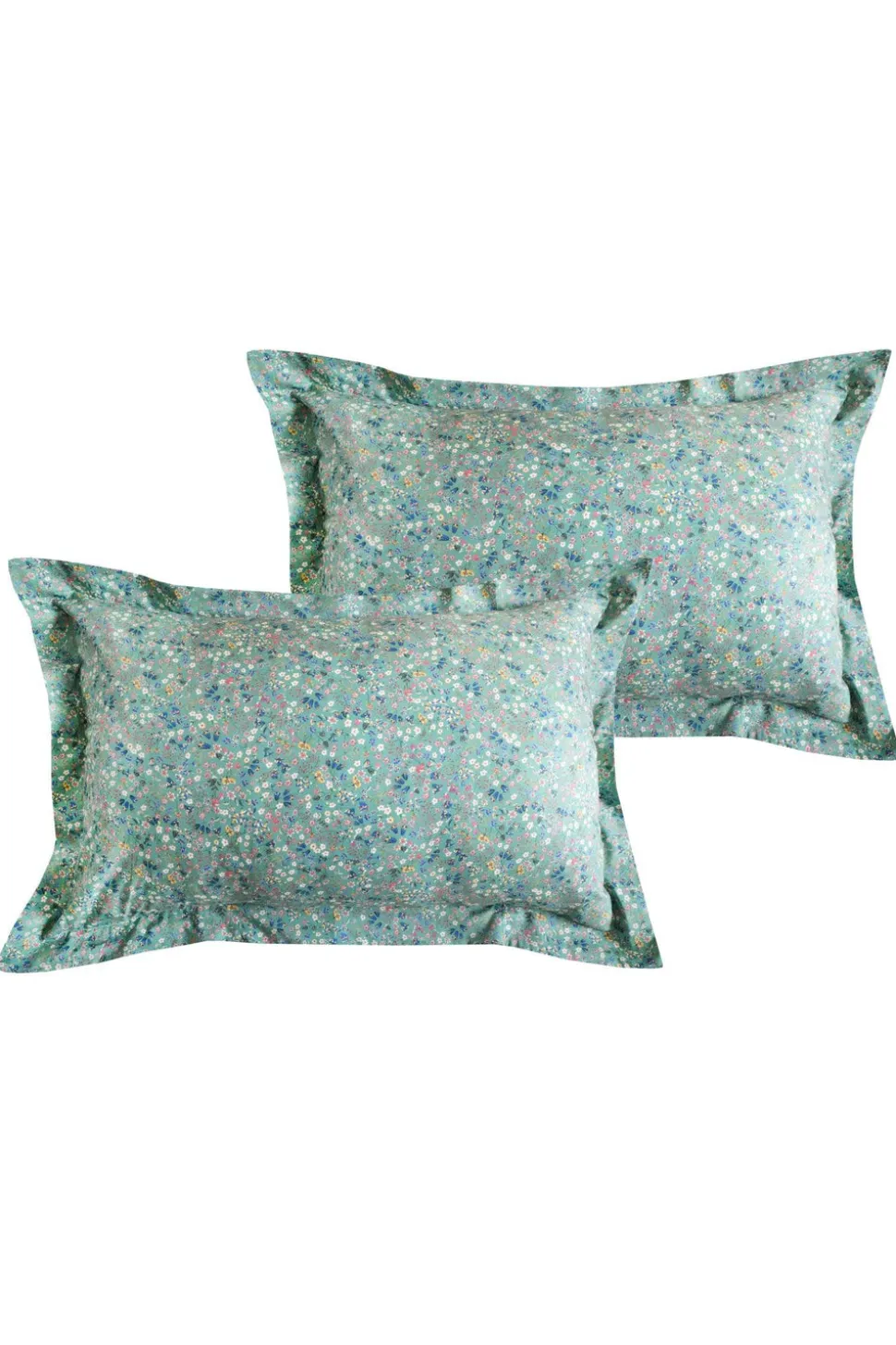 Oxford Pillowcase Made With Liberty Fabric in Donna Leigh Green
