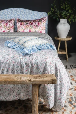 Oxford Pillowcase Made With Liberty Fabric in Donna Leigh Silver