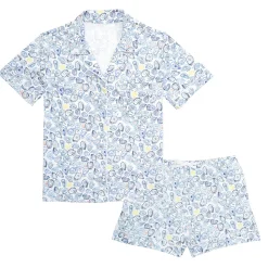 Oysters Women's Button Front Short Pajama Set