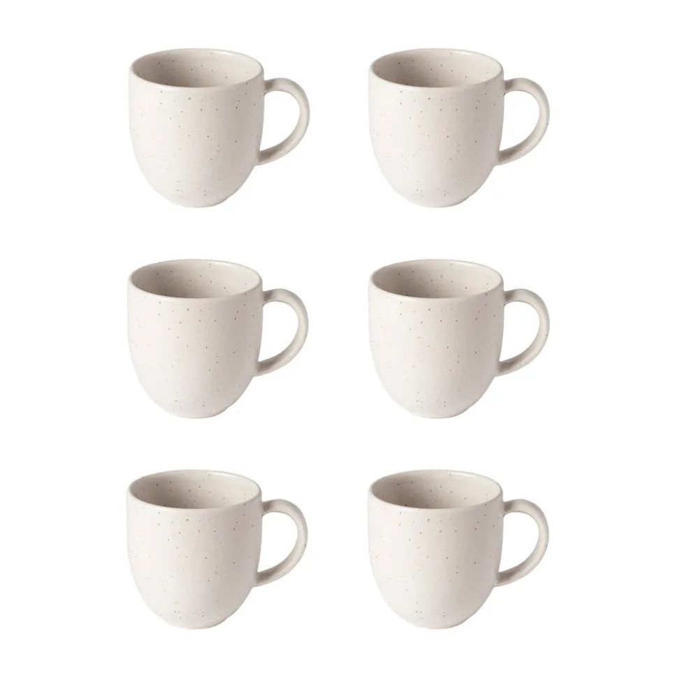 Pacifica Collection Mugs in Vanilla, Set of 6