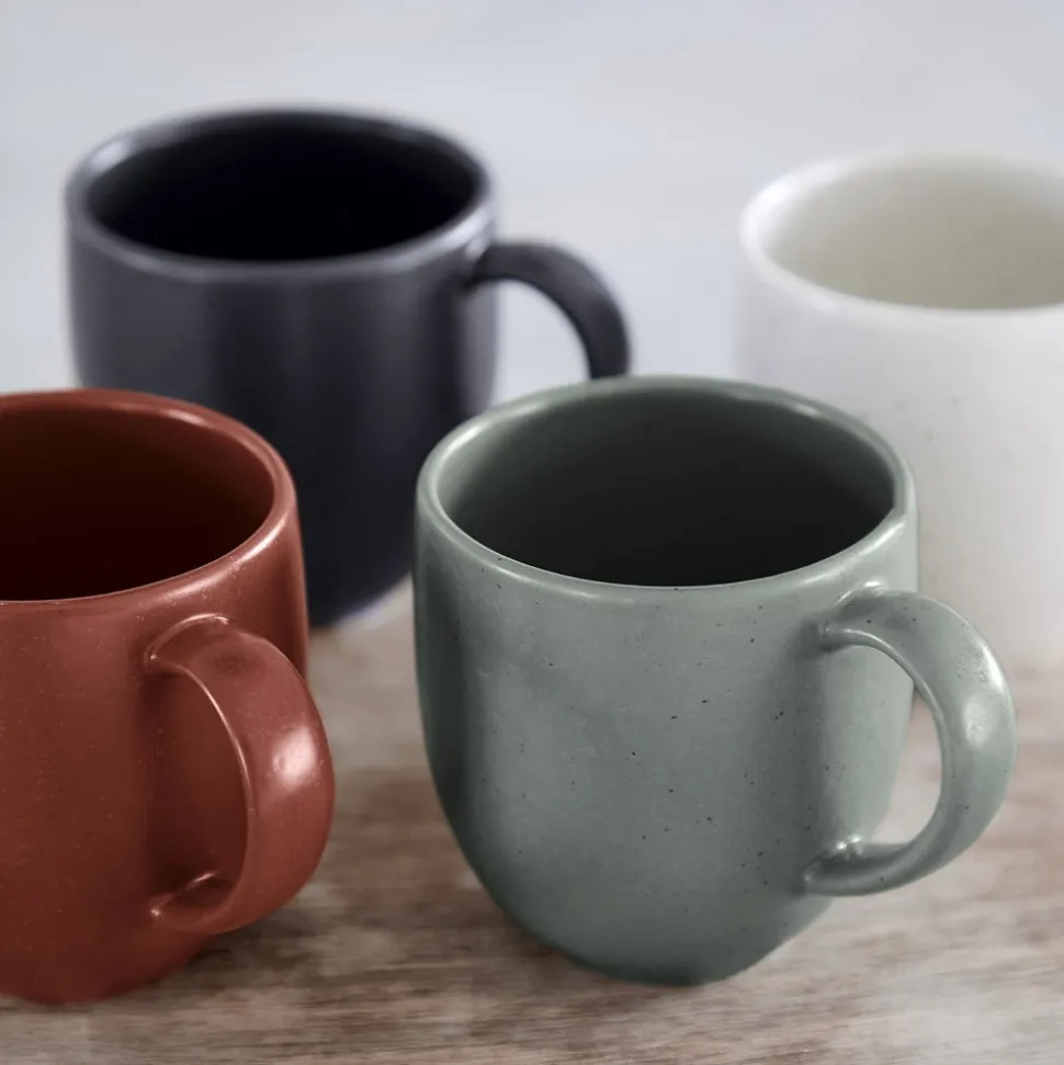 Pacifica Collection Mugs in Vanilla, Set of 6
