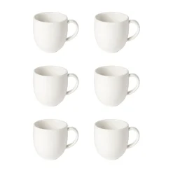 Pacifica Collection Mugs in Salt, Set of 6