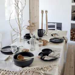 Pacifica Collection Oval Plates in Seed Grey, Set of 6