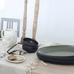 Pacifica Collection Oval Plates in Artichoke, Set of 6