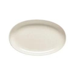 Pacifica Collection Oval Plates in Vanilla, Set of 6