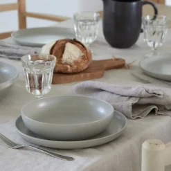 Pacifica Collection Pasta Bowls in Oyster Grey, Set of 6