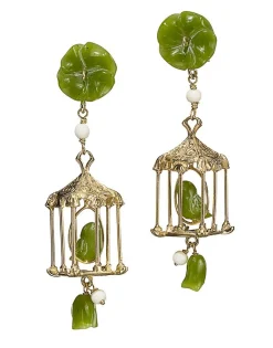 Pagoda Earring in Jade