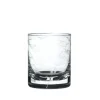 Pair of Crystal Whiskey Glasses with Fern Design