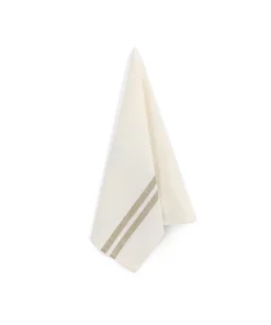 Pair of Striped Linen Tea Towels in Natural, Set of 2